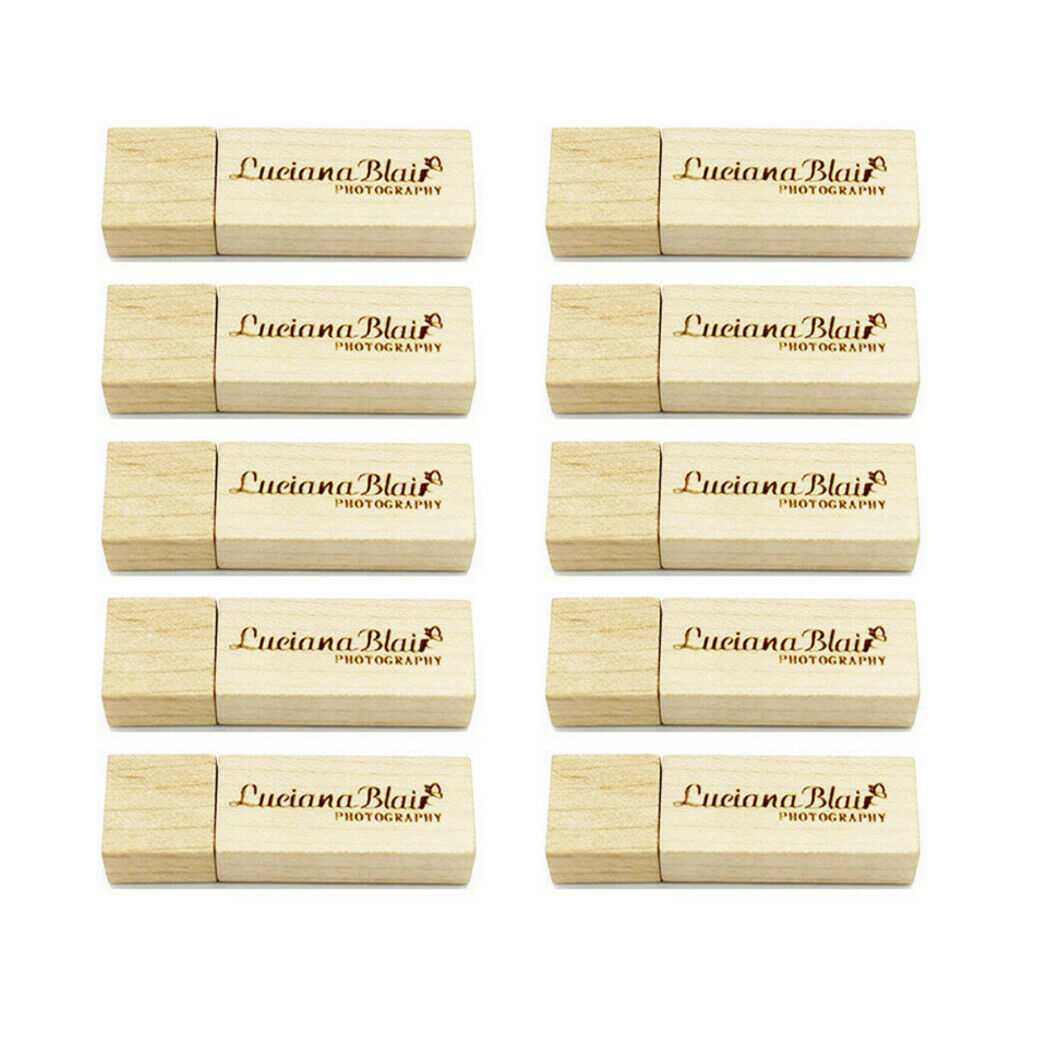 Bulk Lot 30PC 1/2/4/8GB Rose Wooden USB Flash Drive Memory Stick Engraved Logo