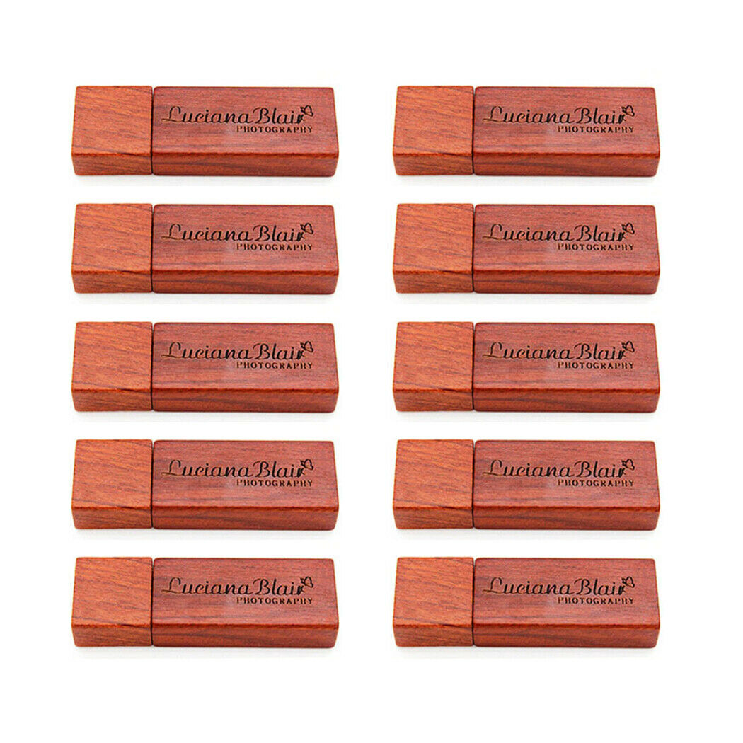 Bulk Lot 30PC 1/2/4/8GB Rose Wooden USB Flash Drive Memory Stick Engraved Logo