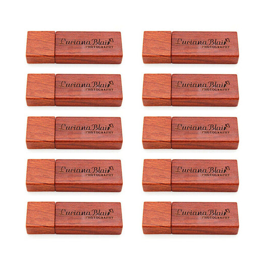 Bulk Lot 30PC 1/2/4/8GB Rose Wooden USB Flash Drive Memory Stick Engraved Logo