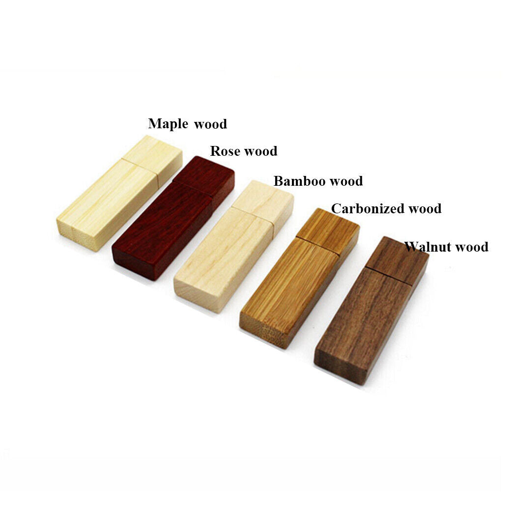 Bulk Lot 30PC 1/2/4/8GB Rose Wooden USB Flash Drive Memory Stick Engraved Logo