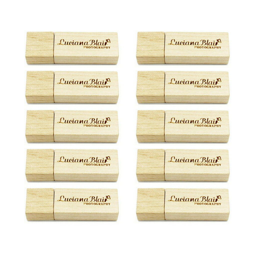 Bulk Lot 30PC 1/2/4/8GB Rose Wooden USB Flash Drive Memory Stick Engraved Logo