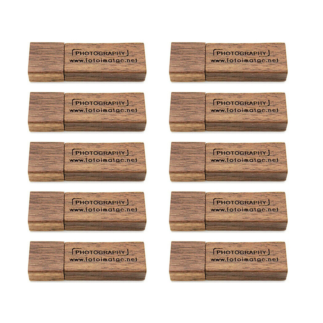 Bulk Lot 30PC 1/2/4/8GB Rose Wooden USB Flash Drive Memory Stick Engraved Logo